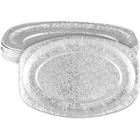 Thyonta 10PCS Aluminium Foil Party Trays Cover