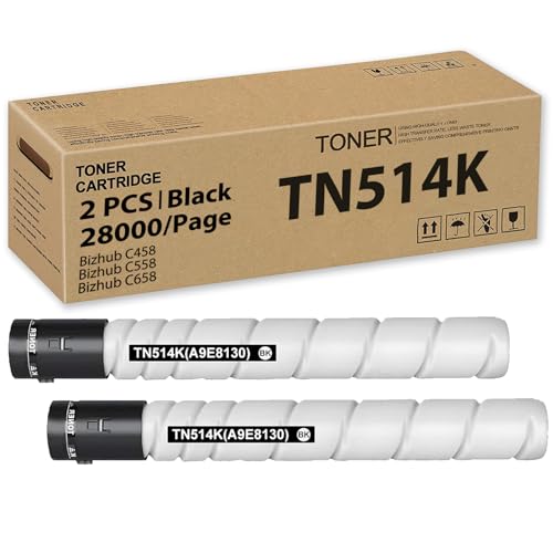 Image of Jmomy Compatible TN514 TN514K TN-514 TN324 TN326 TN512 TN513 TN515 TN516 A9E8130 Toner Cartridge Replacement for Konica Minolta Bizhub C458 C558 C658 (28,000 Pages, Black, 2 Pack )