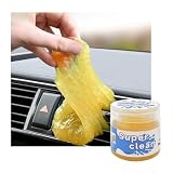Ziciner 2PCS Car Cleaning Gels, Putty Auto Detailing Tools Car Interior Cleaner Cleaning Slime, Car Putty Detail Cleaning Removal for Air Vent Interior, Universal Car Accessories (Yellow)