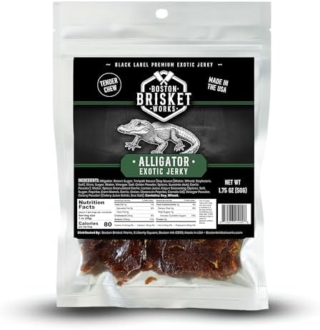 ALLIGATOR JERKY – 100% Alligator Meat - Exotic Wild Game Snack