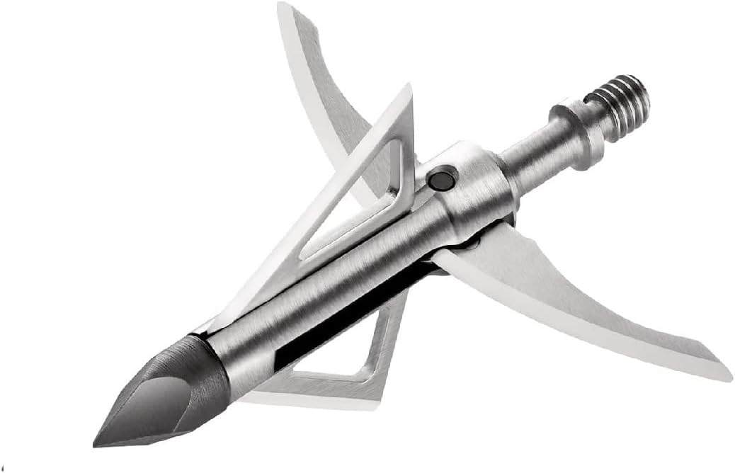 cqwsbsy 6 PK Broadhead 125Grains 4Blade Hunting Hybrid