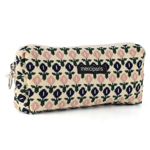 MHwan Estuche Escolar, Estuche para Lápices de Estilo Retro, Pana, Ligero, Se Puede Colgar, Se Puede Usar como Estuche para Lápices, Bolsa de Cosméticos