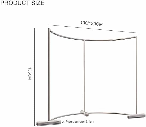 LXHELIVERY Half Round Clothes Rack, Clothing Display Rack Floor Standing Garment Rack Curved CombinationClothes Hanging Rack Used for Retail Clothing Stores(120x135 cm)