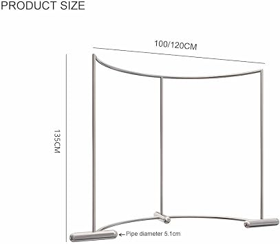 LXHELIVERY Half Round Clothes Rack, Clothing Display Rack Floor Standing Garment Rack Curved CombinationClothes Hanging Rack Used for Retail Clothing Stores(120x135 cm)