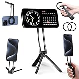 [cookarm] 【磁吸リング付き】Magsafe対応 スタンド 携帯スマホ三脚 ミニ三脚 全金属製 折りたたみ式 携帯便利 スタンド＆手持ち両用 360度回転 自撮り棒 汎用スマホスタンド 安定軽量 角度調整可能 縦横対応 卓上三脚 セルフィー/配信/録画/動画視聴に最適 iPhone/Android各種機種対応 (ブラック)