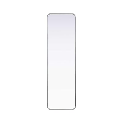 Elegant Decor Contour Metal Rectangle Mirror 18X60 Silver