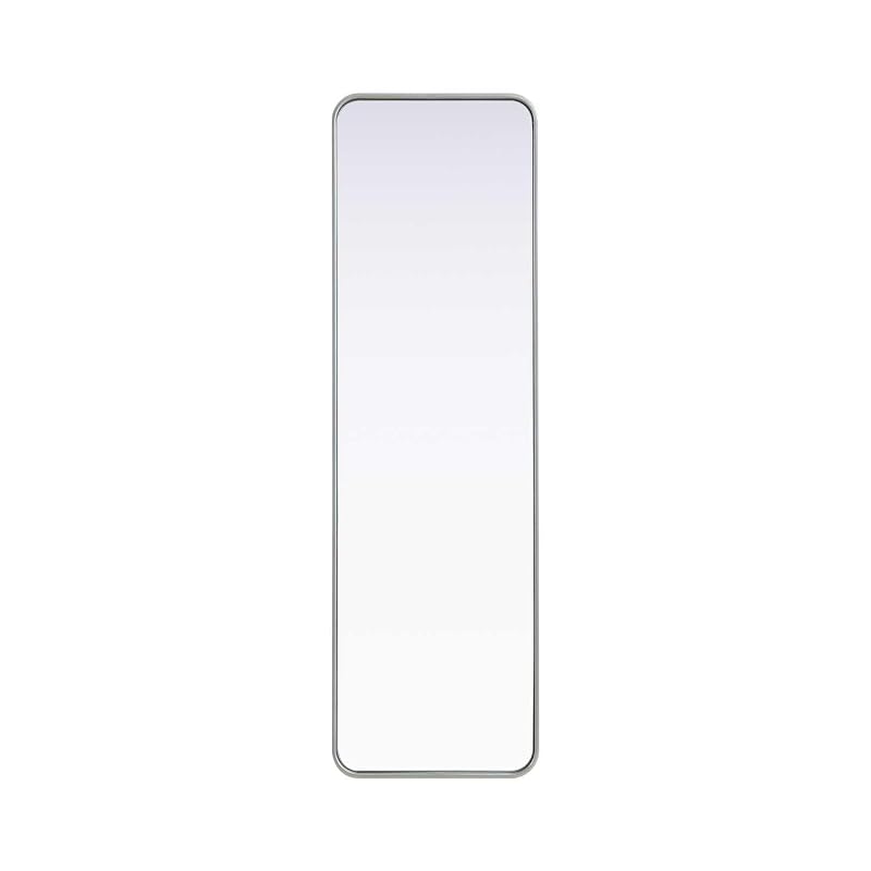 Elegant Decor Contour Metal Rectangle Mirror 18X60 Silver