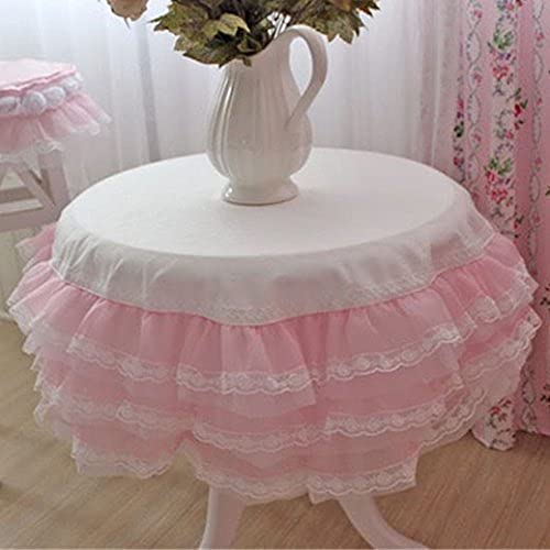 5 Yards Of 8Cm Width Premium Two-Layer Ruffle Flowers Embroidered Lace Fabric Trim (Pink) #TOP4