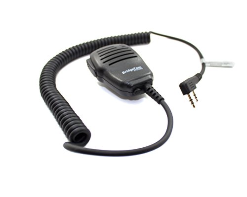 BridgeCom BCS-200 Shoulder Speaker Mic K-1 Plug IP-54 Rated for DMR and Analog AnyTone, Kenwood, Woxun Amateur Ham Business Portable Two Way Radio