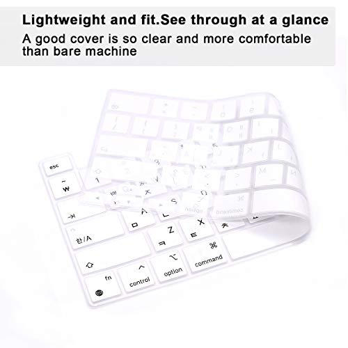 Coque de protection clavier MacBook Pro 13 blanc pour bosser