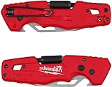 Milwaukee FASTBACK Folding Utility Knife w/Blade Multifunctionality, Red-black
