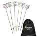Sunnydaze Outdoor Yard Drink Holder Stakes, Heavy Duty, Set of 6, Multi Colored