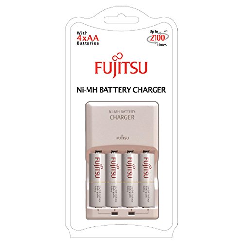 Fujitsu Ni-MH - Caricatore con 4 x AA batteria