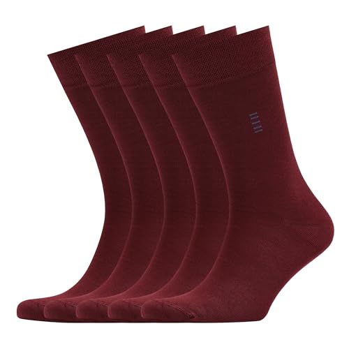 VRD Mens Dress Socks Bamboo 5-Pack Mid Calf Crew Socks