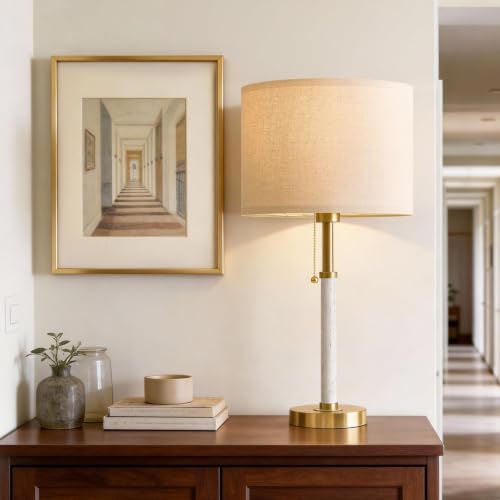 Wood Table Lamps 22" Mid Century Modern Lamps for Bedroom Living Room Lamps by G-SAFAVA - Used condition - Image 7