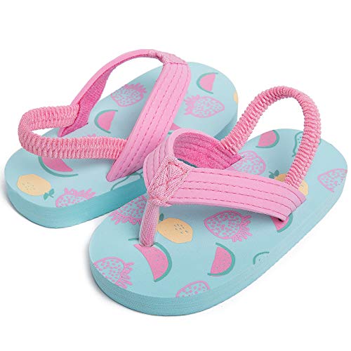Image of Boys Girls Strap Flip Flops Sandals Cute Cartoon Unicorn Shark Toddler Flip Flop Kids Pool Beach Flat Slide Summer Water Shoes