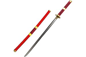 damdos Halloween Prop 40" Katana Weapon Cosplay Sword Roronoa Zoro PU Rubber...
