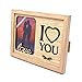 power gift I LOVE YOU - JE T'AIME - amour image cadre photo bois, tableaux décoratifs avec cadre, cadre photo, portrait - pour votre maison / chambre déco -19,5x14,4 cm cadeau le souvenir. B