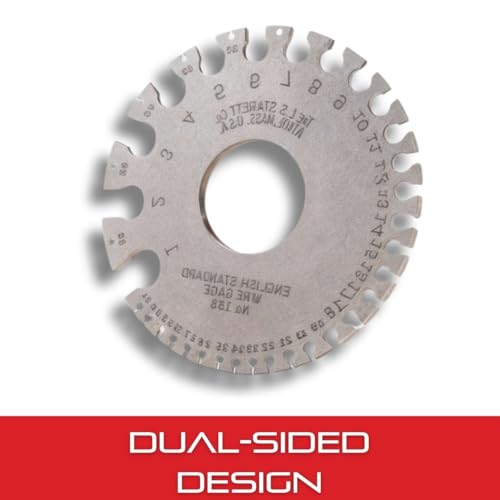 Starrett 281 American Standard Draht Gage, gehärtet, Satin Finish, Zahlen 0–36, 0,8–0 cm Durchmesser Range Durchmesser Range