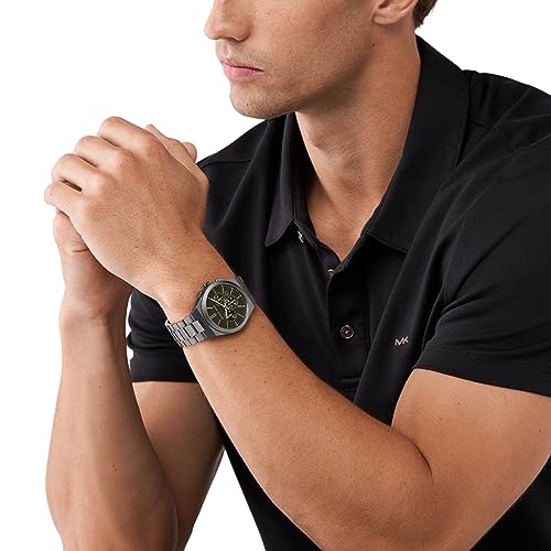 Michael Kors Lennox Chronograph Gunmetal Gray Stainless Steel Men's Watch (Model: MK9118) by Michael Kors - Image 4