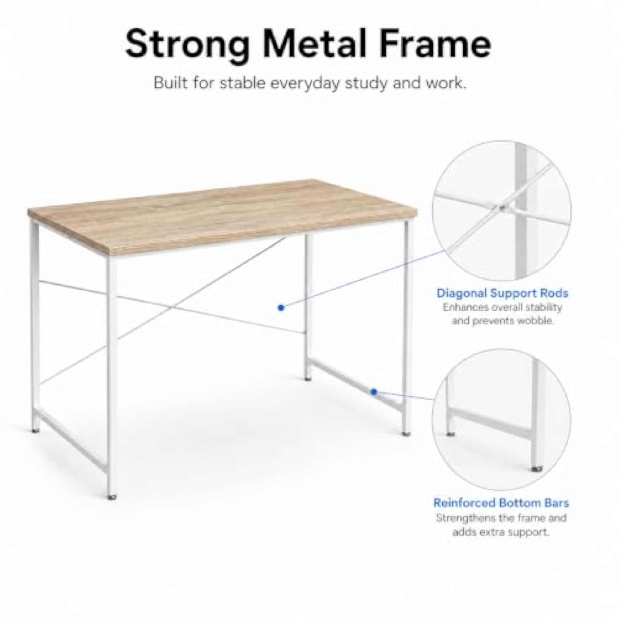 Slate Office Desk & Study Table for Students & Home Office