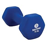 BodySport Neoprene Dumbbell, 10-Pound, Dark Blue