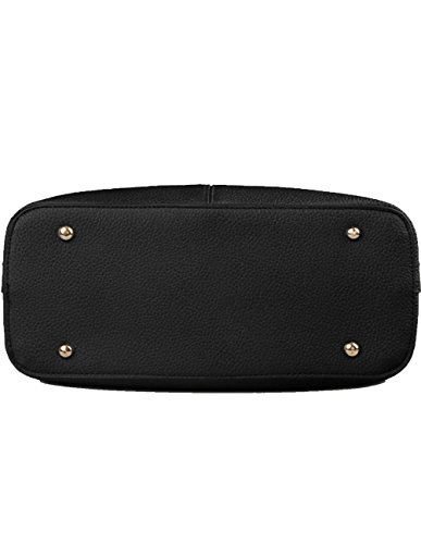 Bolsa feminina B&E Life elegante de couro PU vertical, alça superior, bolsa sacola, bolsa sacola, Pr