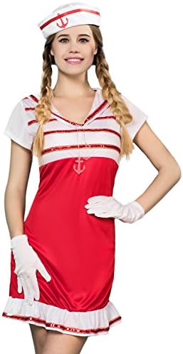 Adult Women Sexy Sailor Halloween Costume Pretty Captain Dess Up & Role Play