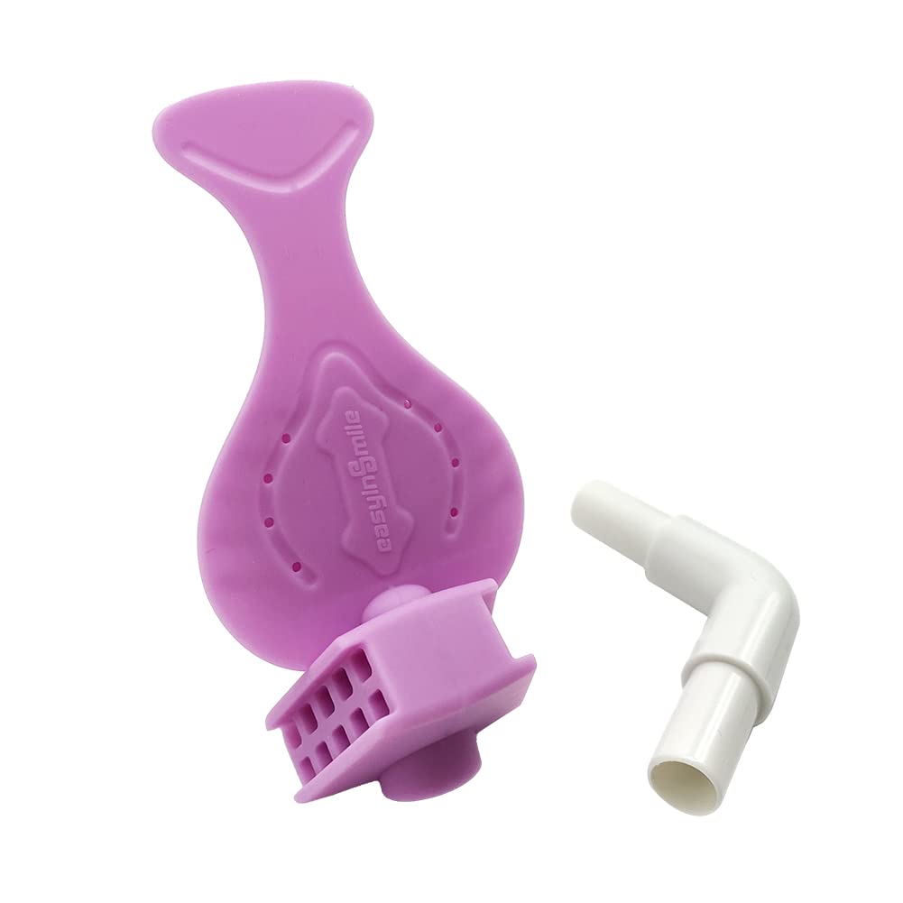 SNAWOP Dental Bite Blocks 2PCS Silicone Mouth Prop Saliva Ejector Shield with HVE Suction Tube Adapter Hands-Free Spit Isolation Device