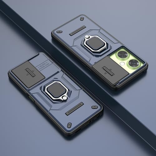 Image of CamShield Pro Case with Slide Camera Protection and 360 Protection Ring Stand Bumper Back Case Cover for OnePlus Nord CE 3 Lite 5G (Blue)