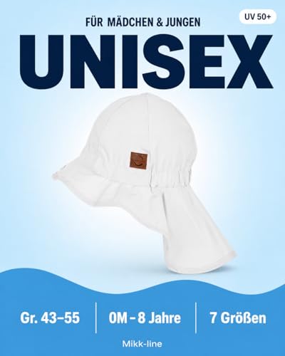 Sombrero para el sol para bebé Mikk-line con protección para el cuello en la playa 7