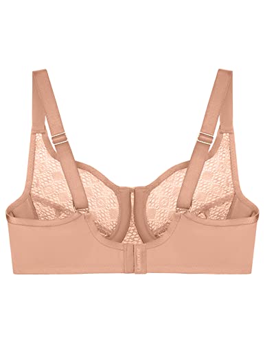 Glamorise Womens Lace Comfort Wonderwire #9855 Full Coverage Bra, Cappuccino, 38G Us #TOP4