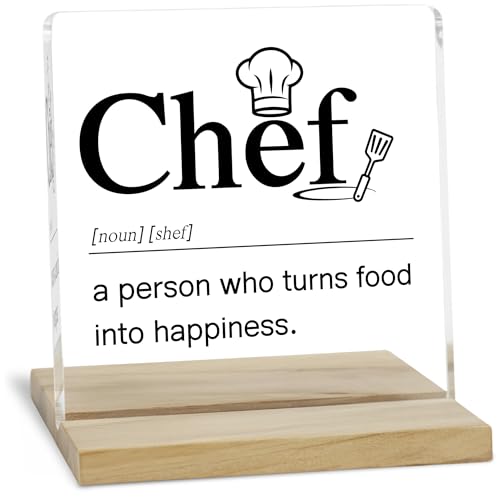 Chef Gift for Men Desk Decor Sign, Chef Appreciation Acrylic