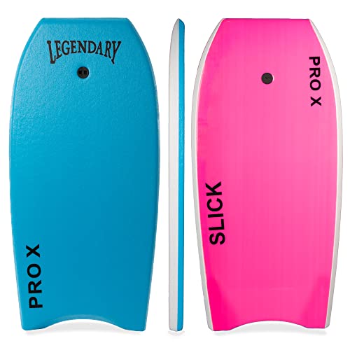 Heat Sealed Legendary Pro X Bodyboard Hard Slick Printed (Light Blue/ Pink, 45")