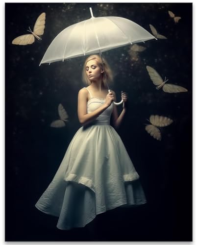 Mother of Moths - Surrealism Portrait 18x24 Poster - Contemporary