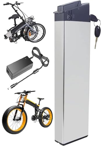 GeMeci 48V E-Bike Battery,8Ah 12Ah 14Ah Removable Lithium Ebike Battery Pack Folding Electric Bicycle Li-ion Battery with 54.6V Charger for 250W~1000W Electric Bicycle Motor 48V14Ah,B