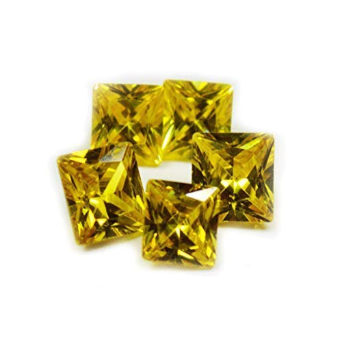 Pierres de guérison des chakras en oxyde de zirconium jaune de 10-25 cts