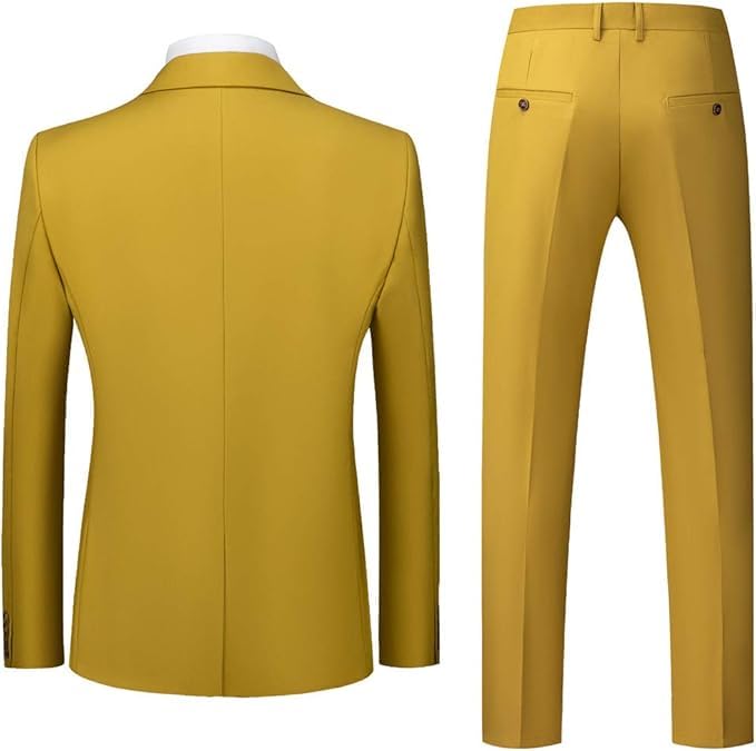 Men's Two Piece Slim Fit Wedding Suits Formal Business Wedding Dress Tuxedo Sets Party Prom Jacket Blazer Suit2