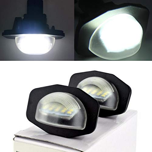 2pcs LED Luz de Matrícula Bombilla Licencia Número Placa Lámparas de Luz para C-orolla Auris Alphard Sienna Wish Scion XB XD Urban, 18 LED Canbus Sin Error Brillante Color Blanco