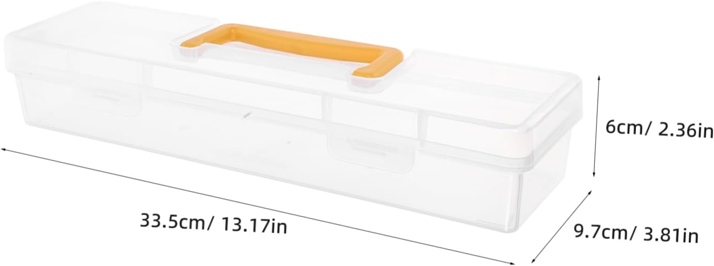 ARTIBETTER Plastic Tool Box Handle Small Storage Box for Paint Brushes Rulers Screws