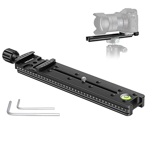 Image of Neewer 200mm Professional Rail Nodal Slide Metal Quick Release Clamp for Camera with Arca Swiss Compatible