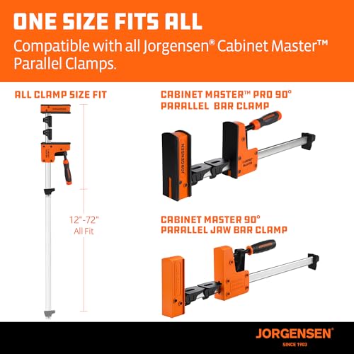 Jorgensen Cabinet Master 2-in-1 Glue Separator & Clamp Stand (3PK), Fits All Jorgensen Parallel Bar Clamps, Woodworking Tool, Rear Stopper, Keeps Rails Clean, Snap-On Design, Lightweight by Jorgensen - Image 5