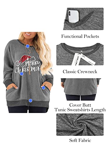 Dolnine Plus Size Ugly Christmas Sweater For Women Long Sleeve Shirts Dyca-18W #TOP1