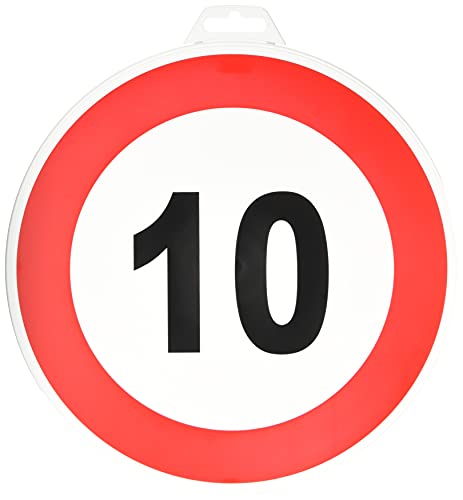 Novap 4063461 Hinweisschild Geschwindigkeitsbegrenzung 10, weiß