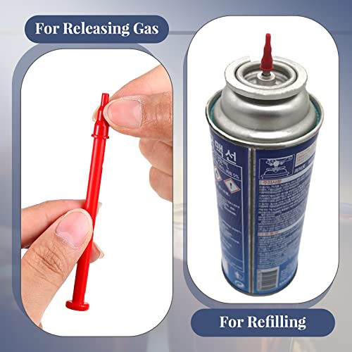 4 Sets Butane Lighter Refill Adapter Butane Nozzle Butane Refill Adapter Butane Tank Adapter Refill Or Release Adapter For Short Nozzle's Butane Tank Butane Lighter, Red #TOP3