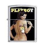 Zippo Playboy Cover March 1968 Pocket Lighter, Satin Chrome