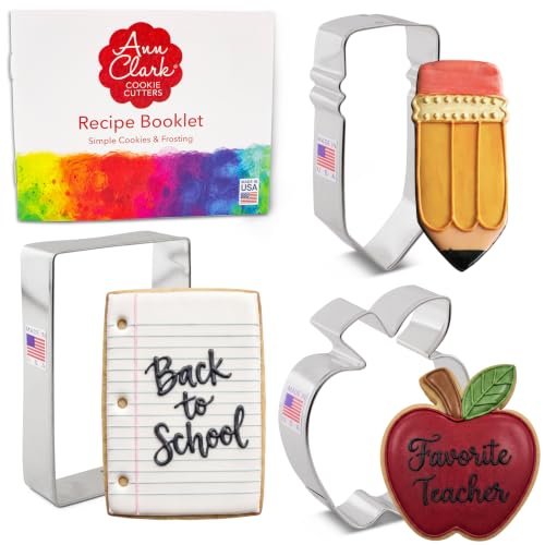 Ann Clark Back to School Cookie Cutters Set of 3,