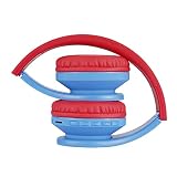 PowerLocus zestaw słuchawkowy Bluetooth dla dzieci, bezprzewodowy zestaw słuchawkowy stereo z mikrofonem i 85DB ograniczona głośność, wygodne regulowane i składane słuchawki do smartfona, tabletu itp