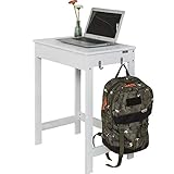 SoBuy 机 勉強机 パソコンデスク PCデスク【引き出し付き 在宅勤務 コンパクト お子様 ワークデスク入学祝 幅60cm】デスク テーブル 学習机 (FWT43-W )