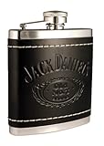 Jack Daniels Licensed Barware Swing Cartouche Flask, 6 oz, Silver